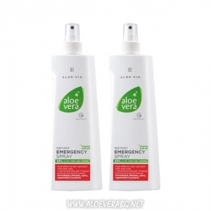 Aloe Vera Бързо действащ Спрей за спешна помощ с ферментирал гел Алое Вера, 2 х 400 мл Двоен комплект