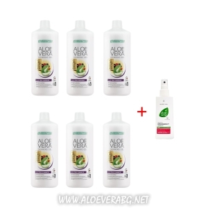 Гел за пиене Aloe Vera ACAI PRO SUMMER за Защита от Слънцето и от Дехидратация, Шесторен Комплект + Спрей за Спешна Помощ Алое Вера