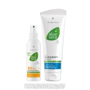 Комплект за Защита и Хидратация на кожата Aloe Vera Active Sun