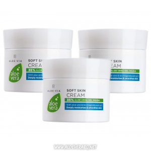 LR Aloe Vera Soft Skin Нежен Крем за Лице и Тяло | Троен комплект