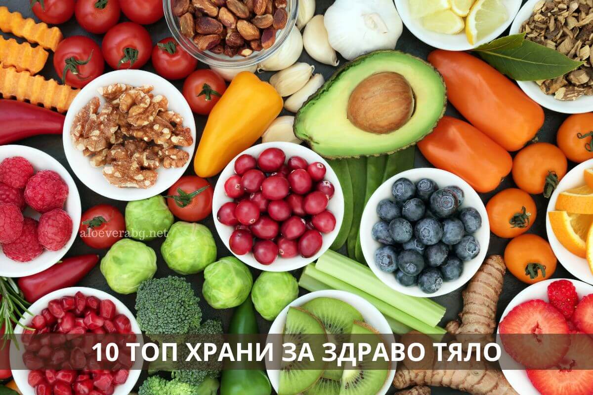 10 Топ храни за здраво тяло