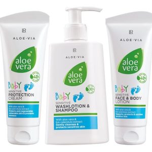 Комплект за Бебето за Нежна Грижа за Кожата и Против Подсичане Baby Sensitive Aloe Via LR