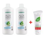 Комплект Aloe Vera Гел за пиене за Ставите с колаген, две бутилки + Крем Концентрат Алое Вера при Кожни проблеми