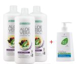 Гел за пиене Aloe Vera ACAI PRO SUMMER за Защита от Слънцето и от Дехидратация, Троен Комплект + Нежно Почистващ Крем-Сапун за Ръце Aloe Vera