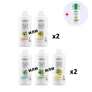 Aloe Vera Комплект от 4 Броя Гелове за Пиене | Опитай и Спести + Подарък Течна Коластра LR